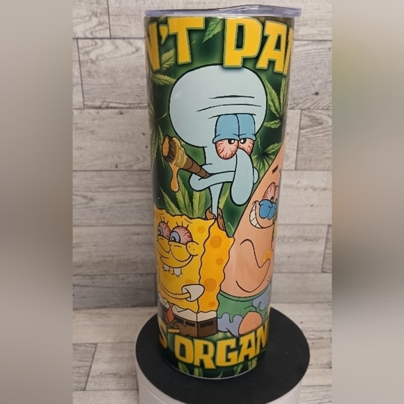 SpongeBob 20oz. Tumbler NWOT MADE BY SELLER - Picture 1 of 4